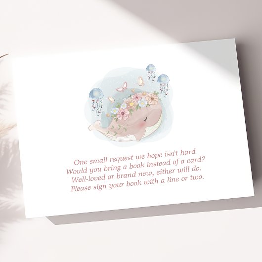 Pink Whale Jellyfish Boeken voor Baby Informatiekaartje