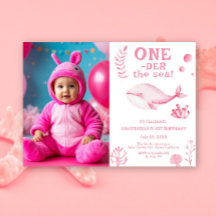 Pink Whale Oneder Het Zee 1e Verjaardag