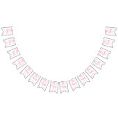 Pink Whale Oneder The Sea 1st Birthday Vlaggetjes (Alle)