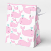 Pink Whale Theme Baby shower Bedankdoosjes (Achterkant)