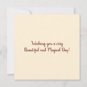 Pink Whimsical Fairy Girl Birthday Kaart (Achterkant)