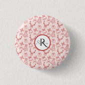 Pink Whimsical Ronde Button 3,2 Cm (Voorkant)