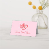 Pink Whimsical Scribble Doodle Vrijgezellenfeest Plaatskaartje (Achterkant)