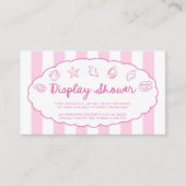 Pink Whimsical Seashell Baby Shower Display Shower Informatiekaartje (Voorkant)