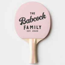 Pink Whisper and Black Retro Family Name & Year