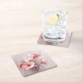 Pink, White, and Gray Foral Kartonnen Onderzetters (Insitu)