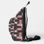 pink white and gray geometric sling bag (Rechts)