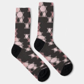 pink white and gray geometric sokken (Rechts)