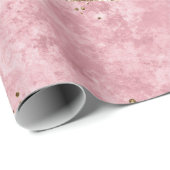 Pink White Black Mauve Gold Glitter Agate Marble Cadeaupapier (Rol Hoek)