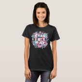Pink White Blue Floral Trans Pride T-shirt (Voorkant volledig)