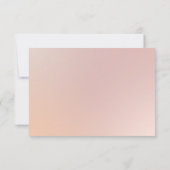 Pink White Botanical Orchid Floral Wedding RSVP Kaartje (Achterkant)