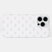Pink White Bow Pattern Coquette Girly Spring iPhone Hoesje (Achterkant horizontaal)