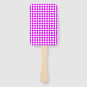 Pink White Checker Diamond Pattern Handwaaier (Voorkant)
