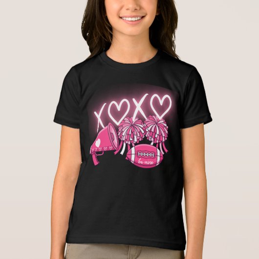 Pink & White Cheer Valentine's Day Shirt  (Voorkant)
