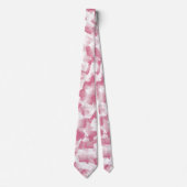 Pink White Cubism Abstract Pattern Stropdas (Voorkant)