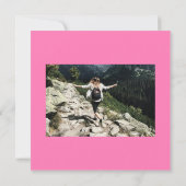 Pink & White Eagle Court of Honor Party Kaart (Achterkant)