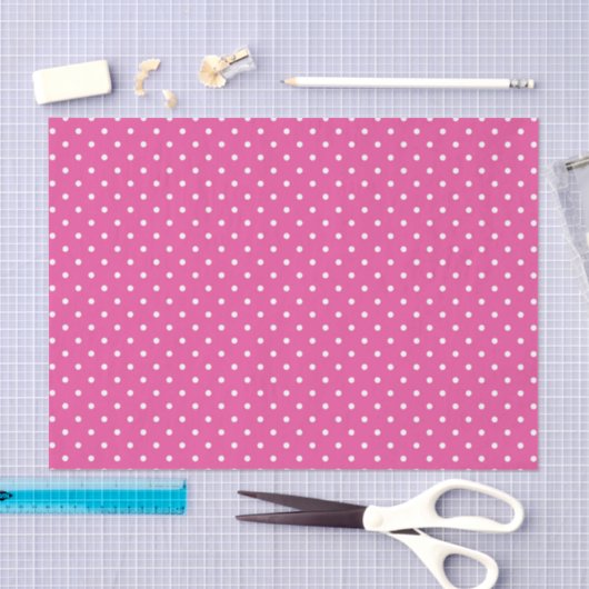PINK & WHITE EASTER POLKA DOTS TISSUEPAPIER (Craft)