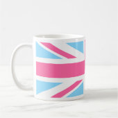 Pink White en Blue Union Jack Vlag Koffiemok (Links)