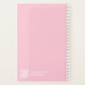 Pink/White Floral Block Quote | Fully Customizable Planner (Achterkant)