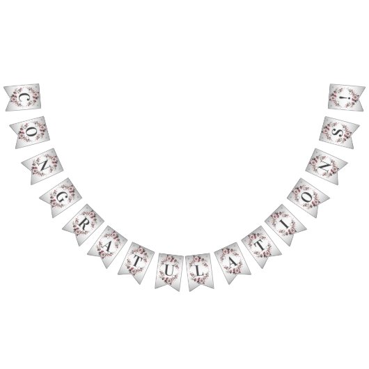 Pink White Floral Bunting Flag Vlaggetjes (Alle)