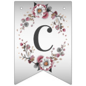 Pink White Floral Bunting Flag Vlaggetjes (Eerste vlag)