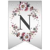 Pink White Floral Bunting Flag Vlaggetjes (Derde vlag)