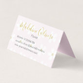 Pink White Floral Daisy Florist Professional Visitekaartje (Achterkant)