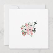 Pink White Floral Eucalyptus 100e verjaardag Kaart (Achterkant)