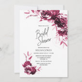 Pink White Floral Vrijgezellenfeest Kaart (Voorkant)