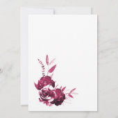 Pink White Floral Vrijgezellenfeest Kaart (Achterkant)