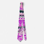 PINK WHITE FLOWERS Peony, Rozen Japanse Floral Nec Stropdas (Voorkant)