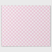 Pink White Gingham Pset Pattern Cadeaupapier (Vlak)