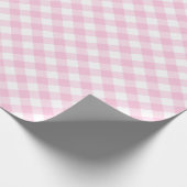 Pink White Gingham Pset Pattern Cadeaupapier (Hoek)