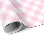 Pink White Gingham Pset Pattern Cadeaupapier (Rol Hoek)