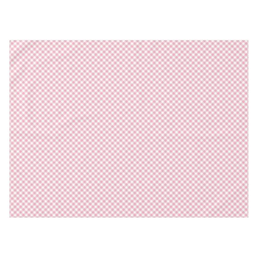Pink White Gingham Tafelkleed (Voorkant (Horizontaal))