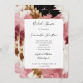 Pink White Gold Black Abstract Bridal Shower Kaart (Voorkant / Achterkant)