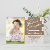Pink White Gold Spain Bautizo Baptisme Birthday Kaart (Staand voorkant)