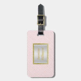 PINK WHITE GOLD STRIPE GLITTER CUSTOE BAGAGELABEL