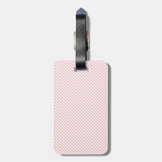 PINK WHITE GOLD STRIPE GLITTER CUSTOE BAGAGELABEL (Achterkant verticaal)