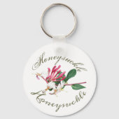 Pink White Greenery  Honeysuckle Sleutelhanger (Voorkant)