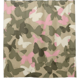 "PINK, WHITE & GROEN BUTTERFLY CAMO" DOUCHEGORDIJN