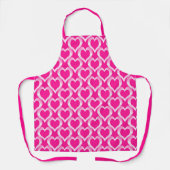 Pink White Hearts Pattern Schort (Voorkant)