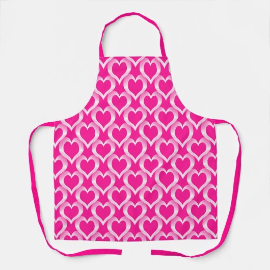 Pink White Hearts Pattern Schort (Voorkant)