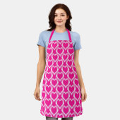 Pink White Hearts Pattern Schort (Gedragen)