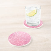 Pink White Hearts Verjaardag Zandsteen Onderzetter (Zijkant)