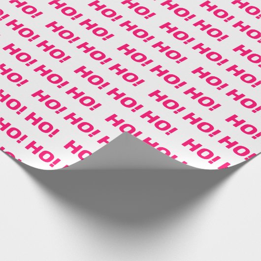 Pink White Ho Ho Pattern Kerstfeestdag Cadeaupapier (Hoek)