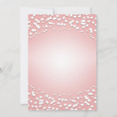 Pink White Intertwined Hearts Valentijn Invitation Kaart (Achterkant)