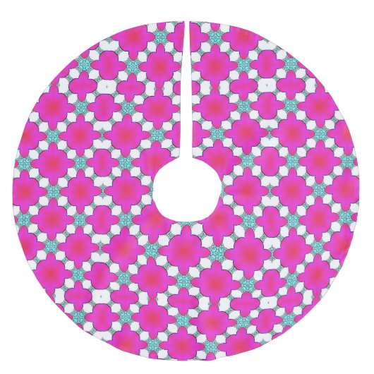 Pink & White Kerstboom Rok (Voorkant)