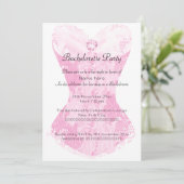 PINK WHITE LACE CORSET BACHELORETTE INVITATIE KAART (Staand voorkant)