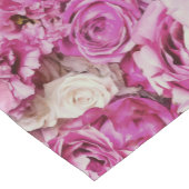 Pink White Lavender Roos Flowers Patroon Korte Tafelloper (Hoek)